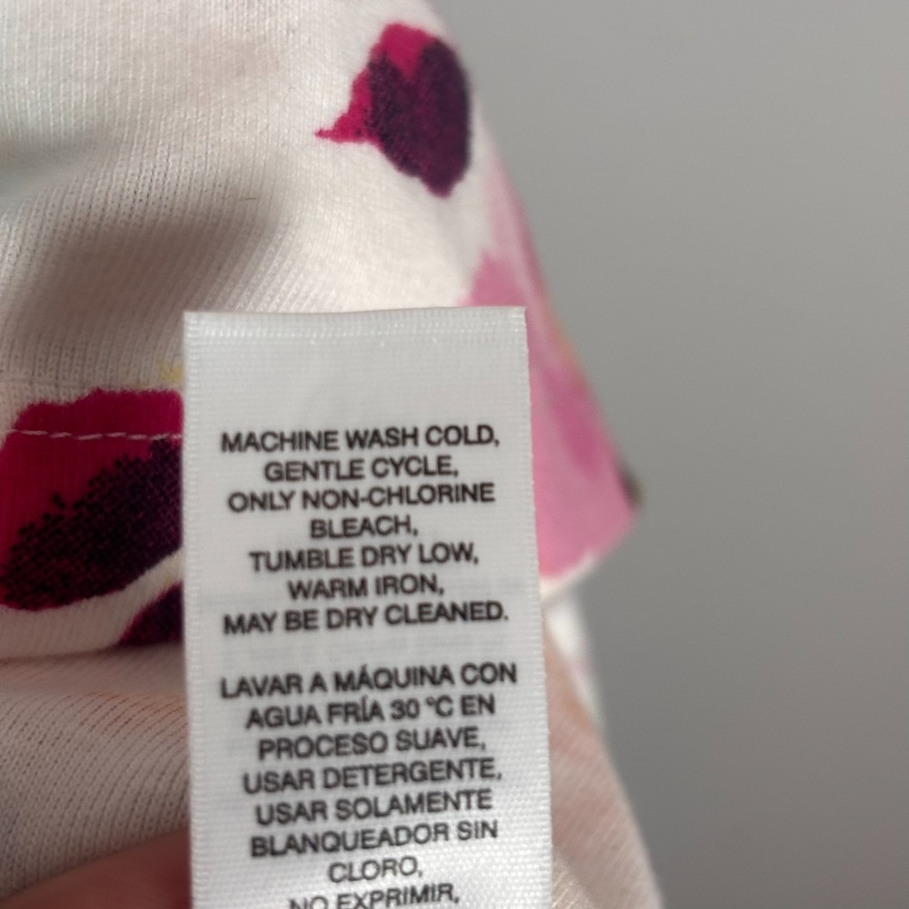 NEW Chico's Womens 100% Cotton Colorful Floral Stretch Tee size 2/Large NWT - Picture 4 of 9